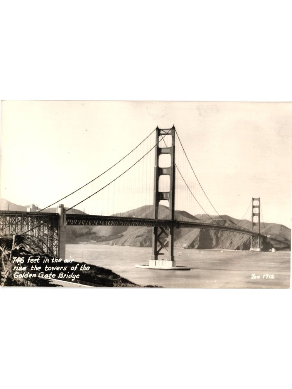 Golden Gate Bridge San Francisco  Postcard Pre-Owned Zan 1712